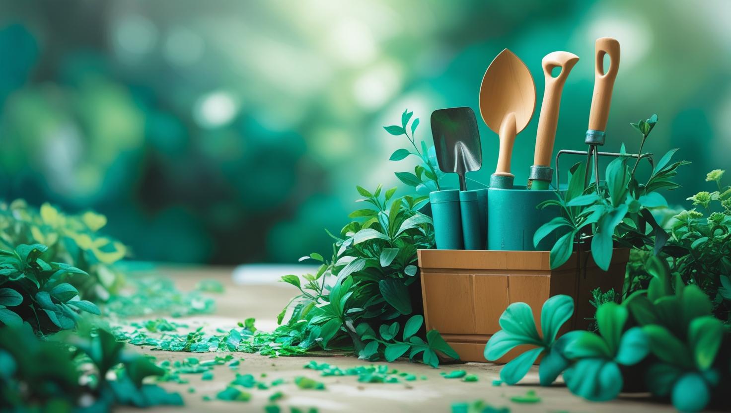 Facebook borítóképet készíts zöldes és türkizes árnyalatban, ami coaching és kertépítés témája közösen.-2